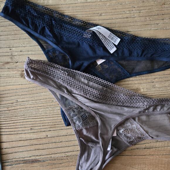 Victoria's Secret Mesh Lace Body By Victoria Thong Bundle sz S New - Picture 3 of 3